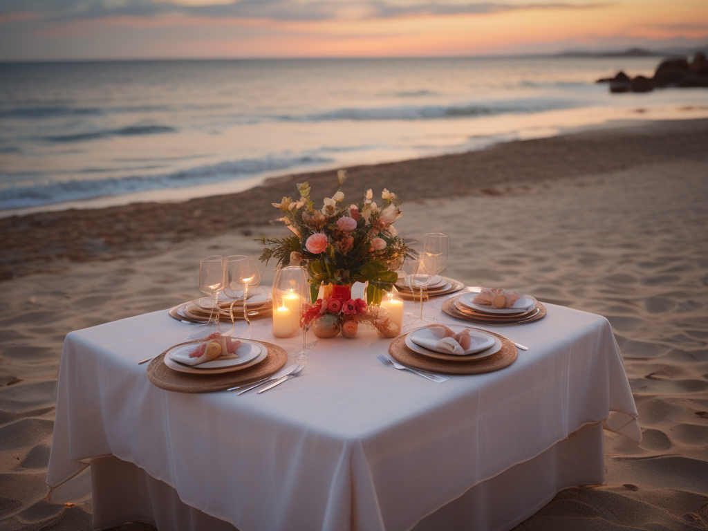 Beachside floor set up for 4 people.