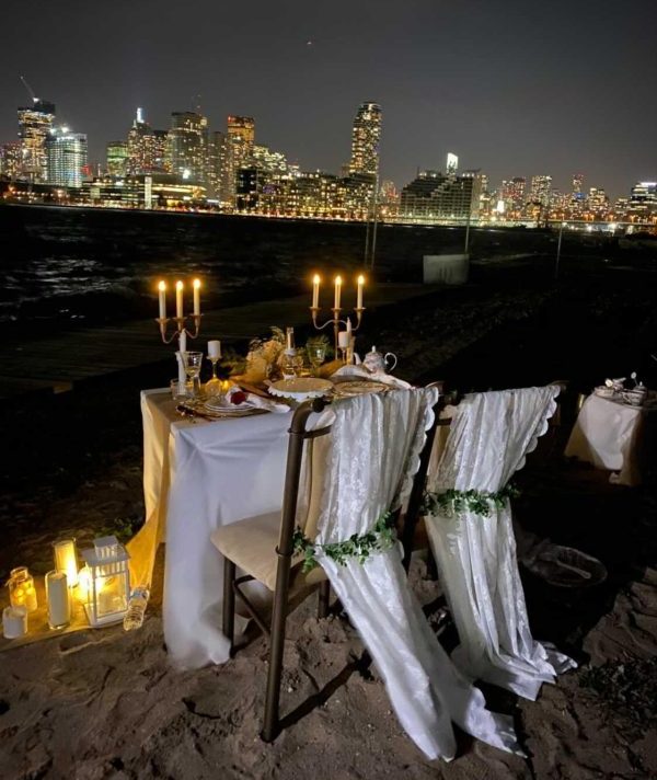 A moonlight set up and decor for two.